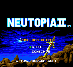 Neutopia II title screen for TurboGrafx-16